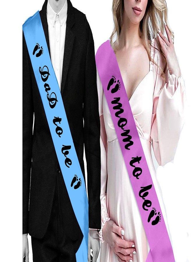 Hubops وشاح "هابوبس" للأم والأب المنتظرين، ووشاح "الأب والأم المنتظرين" لمجموعة زينة الحفلات (أزرق وأحمر) - Image 2